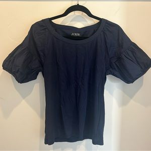 Navy J.Crew, short sleeve, blouse, L
